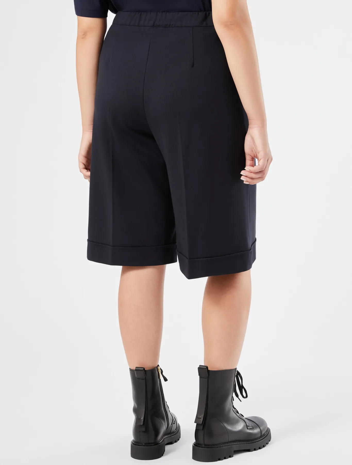 Marina Rinaldi Pantaloni & Jeans | Pantaloni & Jeans*Bermuda in jersey punto Milano BLUMARINO