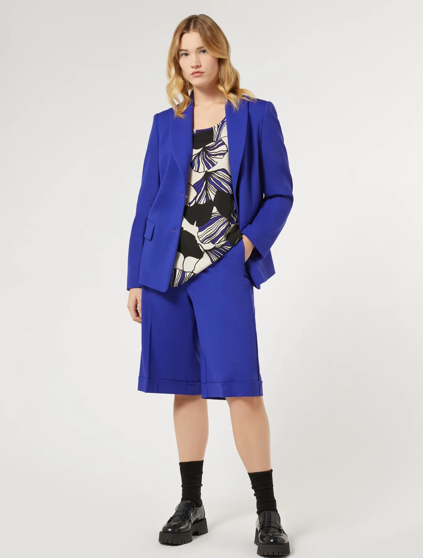 Marina Rinaldi Pantaloni & Jeans | Pantaloni & Jeans*Bermuda in jersey punto Milano VIOLA