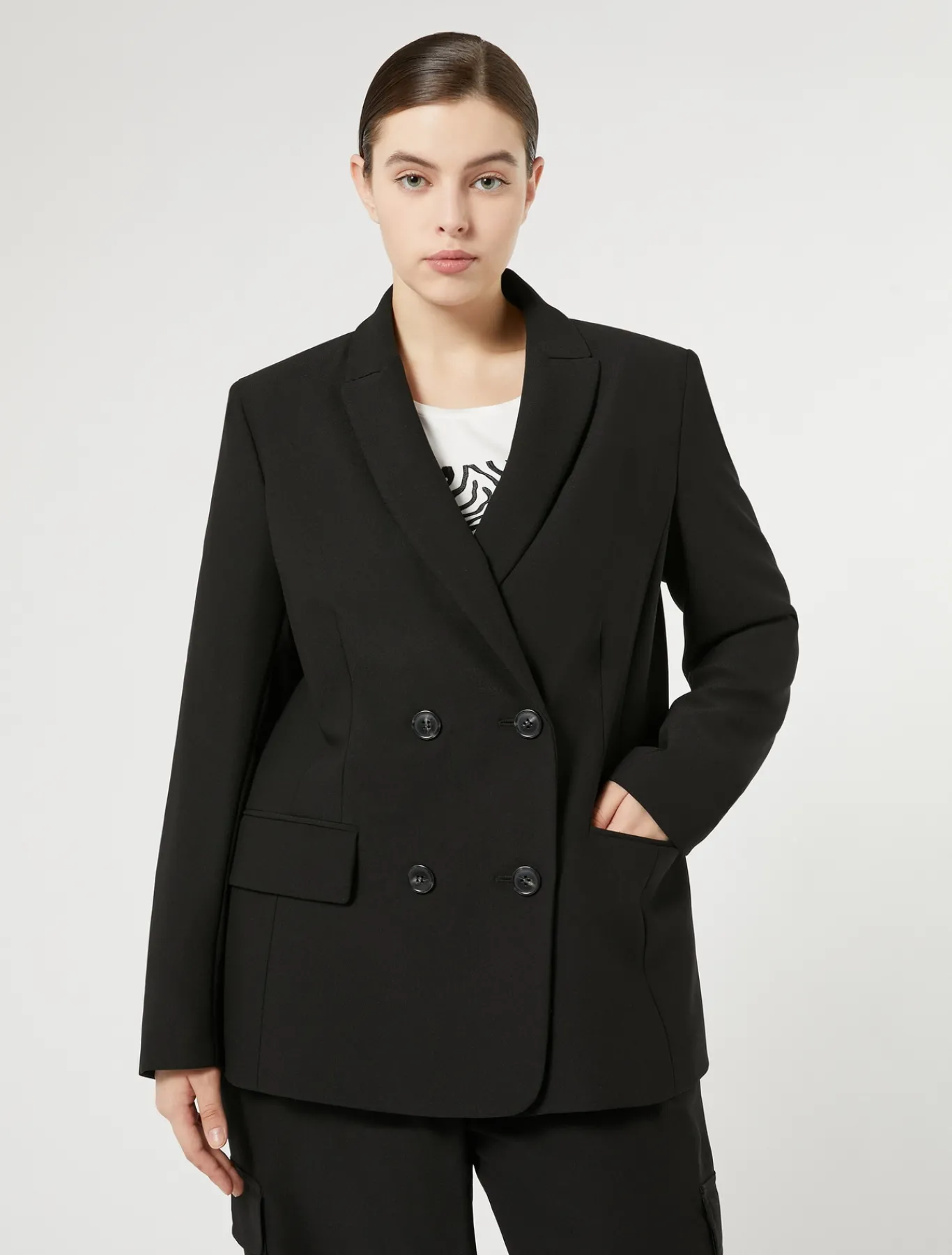 Marina Rinaldi Giacche & Blazer | Giacche & Blazer*Blazer in crêpe di envers satin NERO