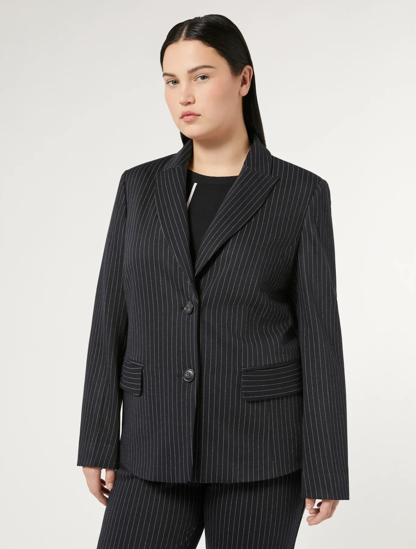 Marina Rinaldi Giacche & Blazer | Giacche & Blazer*Blazer in tessuto punto Milano BLUMARINO