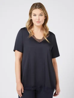 Marina Rinaldi Camicie & Bluse | Camicie & Bluse*Blusa con dettagli in pizzo BLUMARINO
