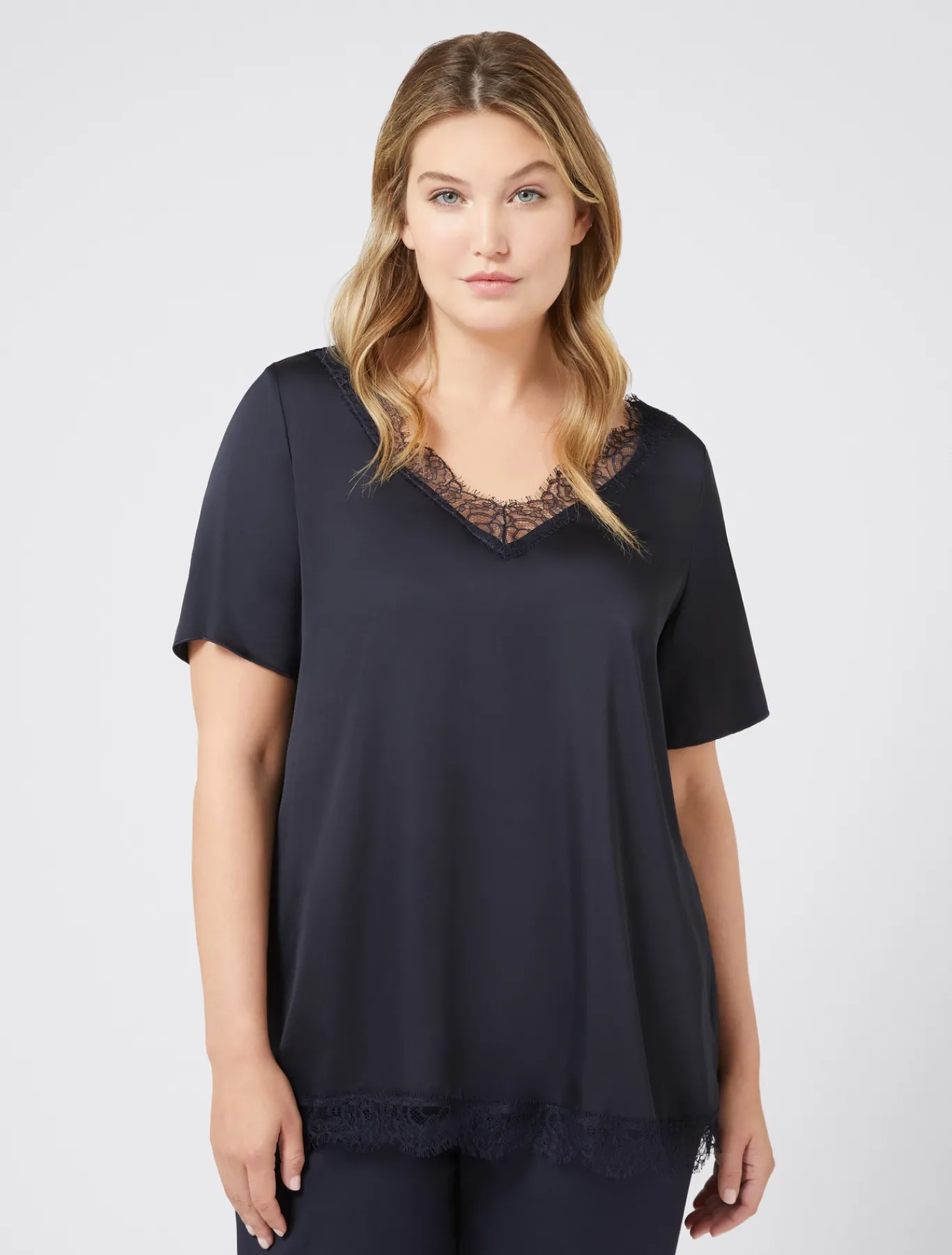 Marina Rinaldi Camicie & Bluse | Camicie & Bluse*Blusa con dettagli in pizzo BLUMARINO