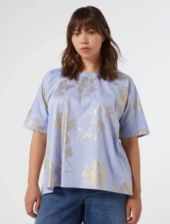 Marina Rinaldi Camicie & Bluse | Camicie & Bluse*Blusa in chambray di cotone AZZURRO