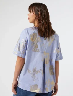 Marina Rinaldi Camicie & Bluse | Camicie & Bluse*Blusa in chambray di cotone AZZURRO
