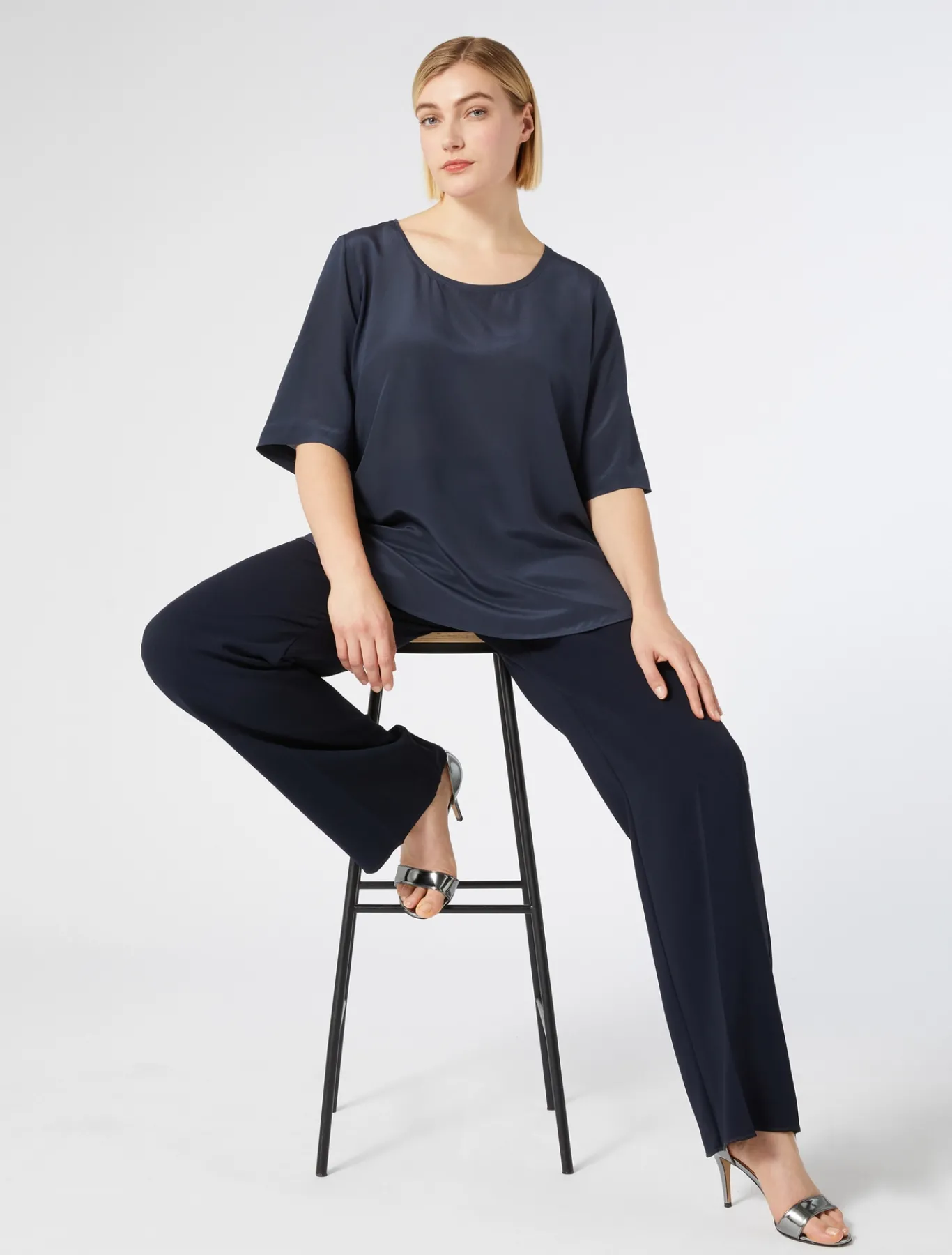 Marina Rinaldi Camicie & Bluse | Camicie & Bluse*Blusa in crêpe de Chine di seta BLUETTE
