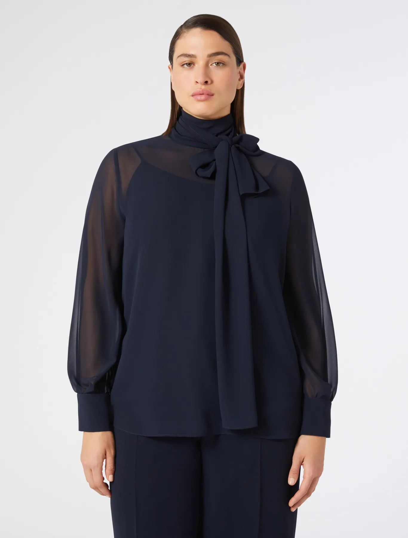 Marina Rinaldi Collezione Elegante | Bluse*Blusa in crêpe georgette BLUNOTTE