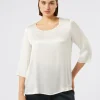 Marina Rinaldi Bluse | Camicie & Bluse*Blusa in misto seta BIANCO
