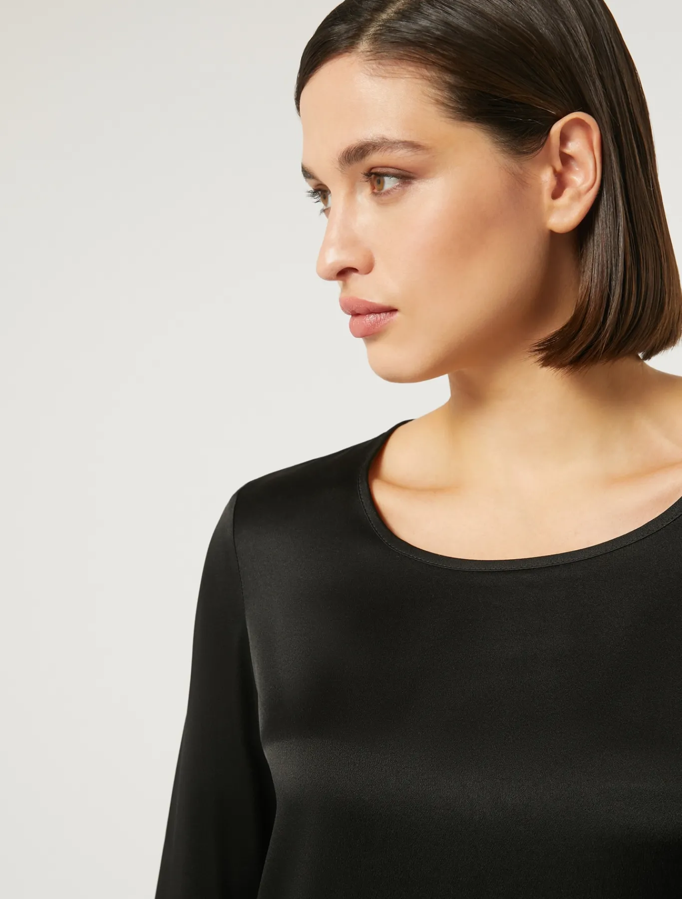 Marina Rinaldi Bluse | Camicie & Bluse*Blusa in misto seta NERO