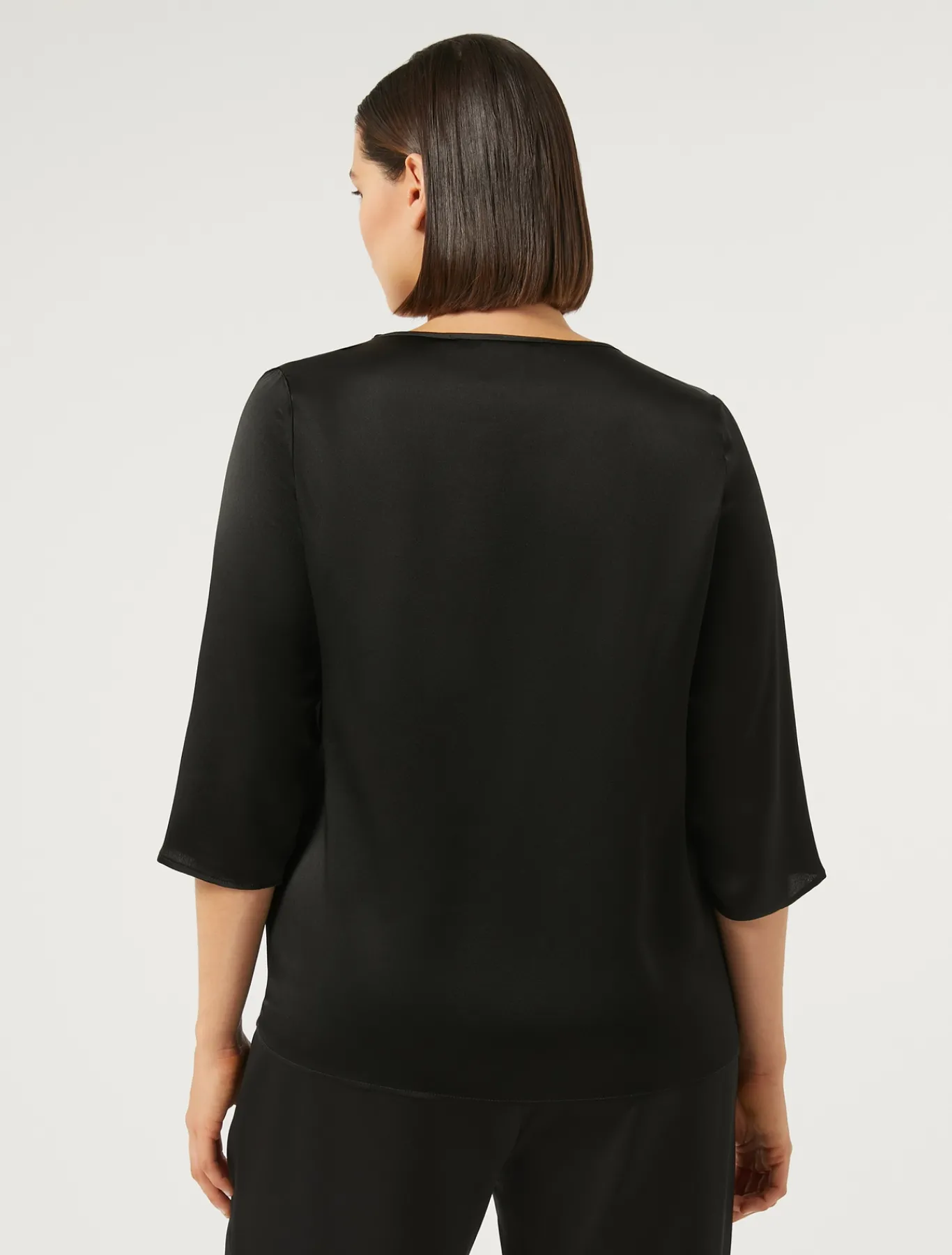 Marina Rinaldi Bluse | Camicie & Bluse*Blusa in misto seta NERO