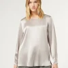 Marina Rinaldi Camicie & Bluse | Camicie & Bluse*Blusa in raso di seta GRIGIOCHIARO