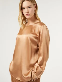 Marina Rinaldi Camicie & Bluse | Camicie & Bluse*Blusa in raso di seta CAMMELLO