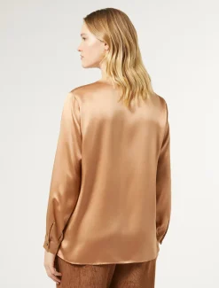 Marina Rinaldi Camicie & Bluse | Camicie & Bluse*Blusa in raso di seta CAMMELLO