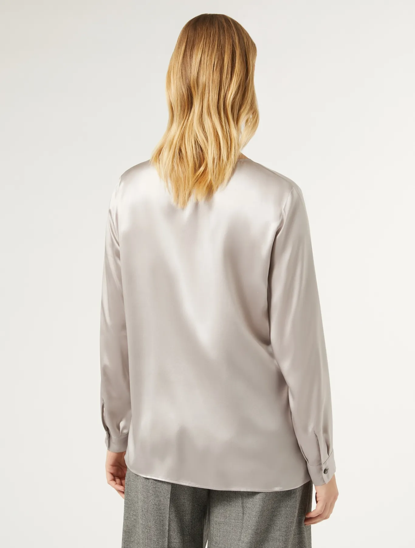 Marina Rinaldi Camicie & Bluse | Camicie & Bluse*Blusa in raso di seta GRIGIOCHIARO