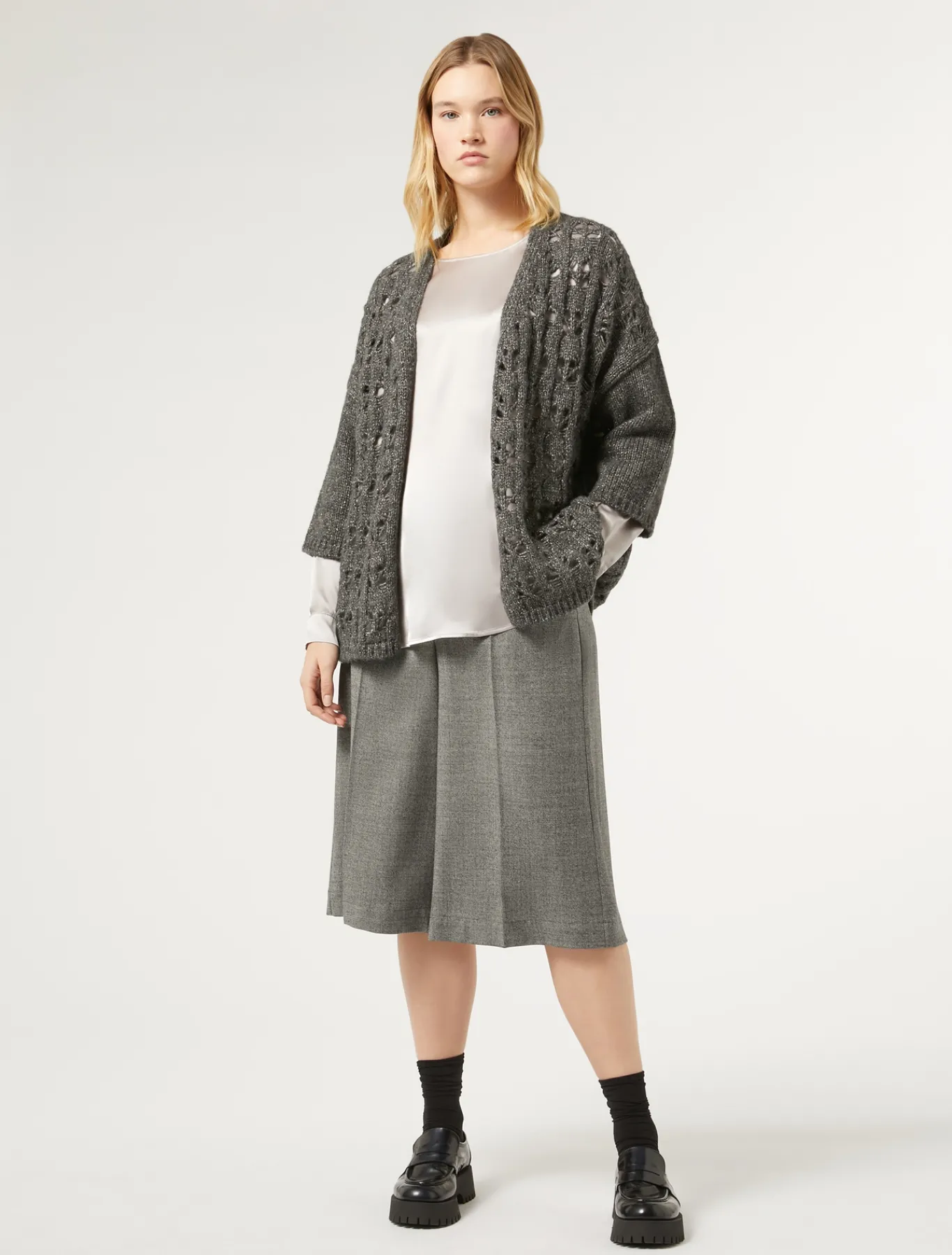Marina Rinaldi Camicie & Bluse | Camicie & Bluse*Blusa in raso di seta GRIGIOCHIARO