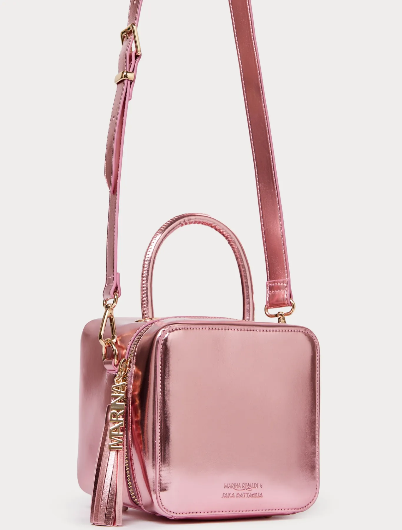 Marina Rinaldi Accessori | Accessori*Borsa a cubo laminata ROSA