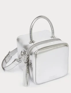 Marina Rinaldi Selezione Elegante | Collezione Elegante*Borsa a cubo laminata ARGENTO