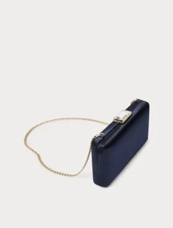Marina Rinaldi Accessori | Collezione Elegante*Borsa clutch in raso BLUMARINO