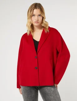 Marina Rinaldi Cappotti & Trench | Cappotti & Trench*Caban in double di lana ROSSO