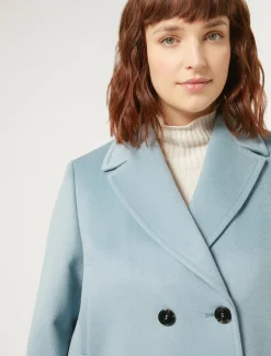 Marina Rinaldi Cappotti & Trench | Cappotti & Trench*Caban in drap di lana AZZURROSFUMATO