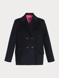 Marina Rinaldi Cappotti & Trench | Cappotti & Trench*Caban in drap di lana BLUNOTTE