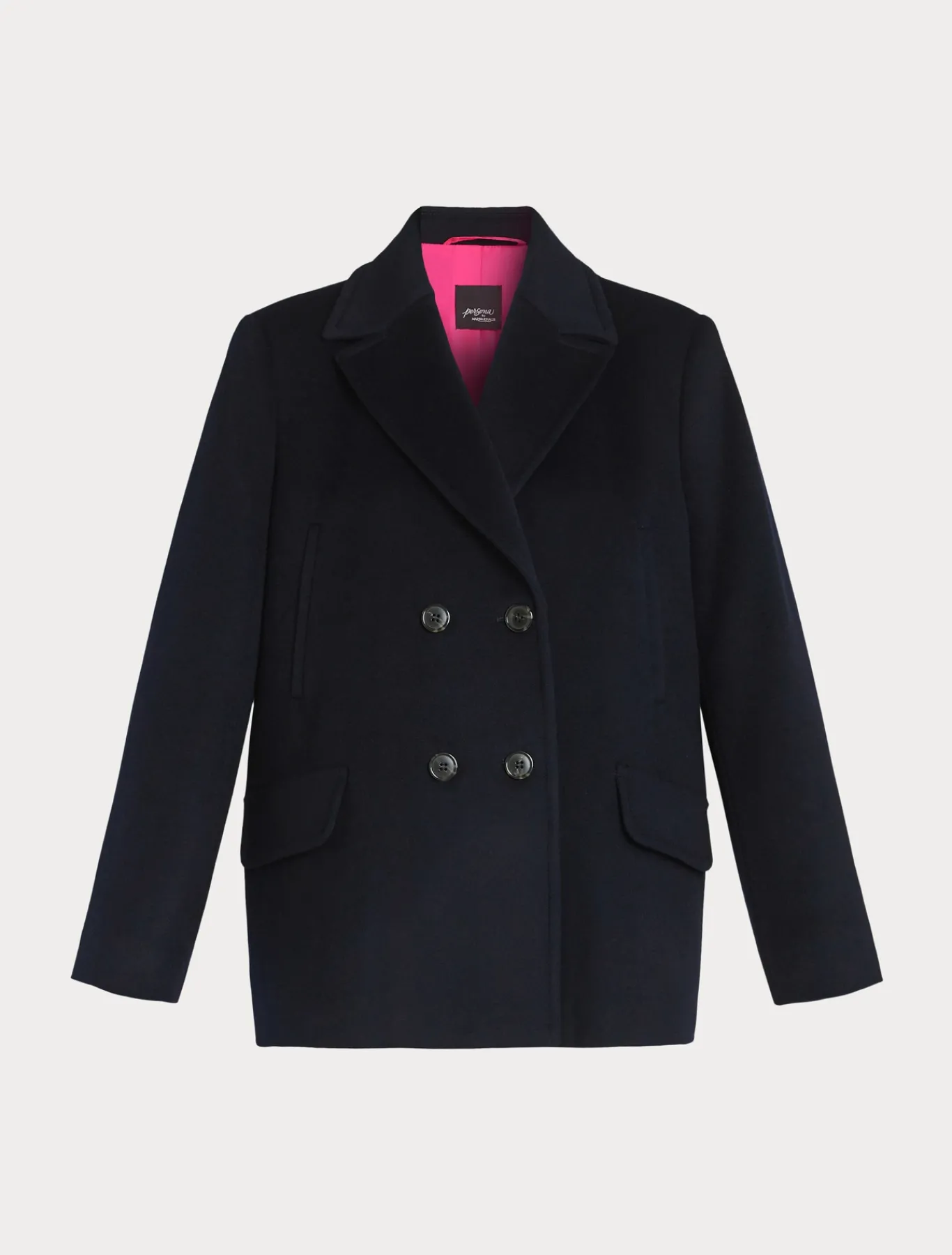 Marina Rinaldi Cappotti & Trench | Cappotti & Trench*Caban in drap di lana BLUNOTTE