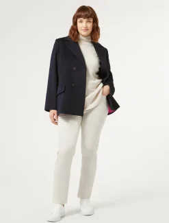 Marina Rinaldi Cappotti & Trench | Cappotti & Trench*Caban in drap di lana BLUNOTTE