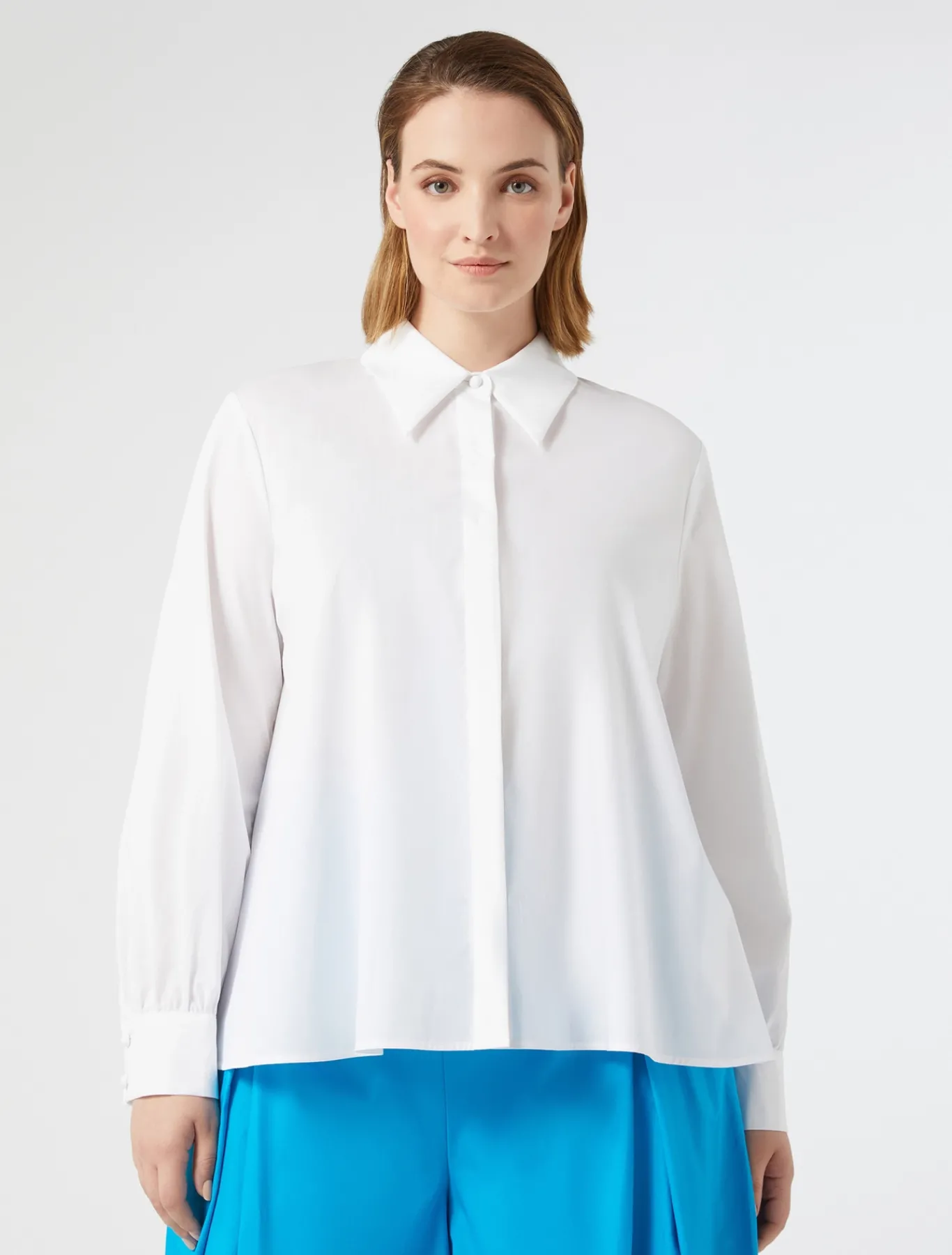 Marina Rinaldi Camicie & Bluse | Camicie & Bluse*Camicia in cotone BIANCOOTTICO