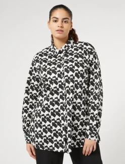 Marina Rinaldi Camicie & Bluse | Camicie & Bluse*Camicia in cotone stampato NERO