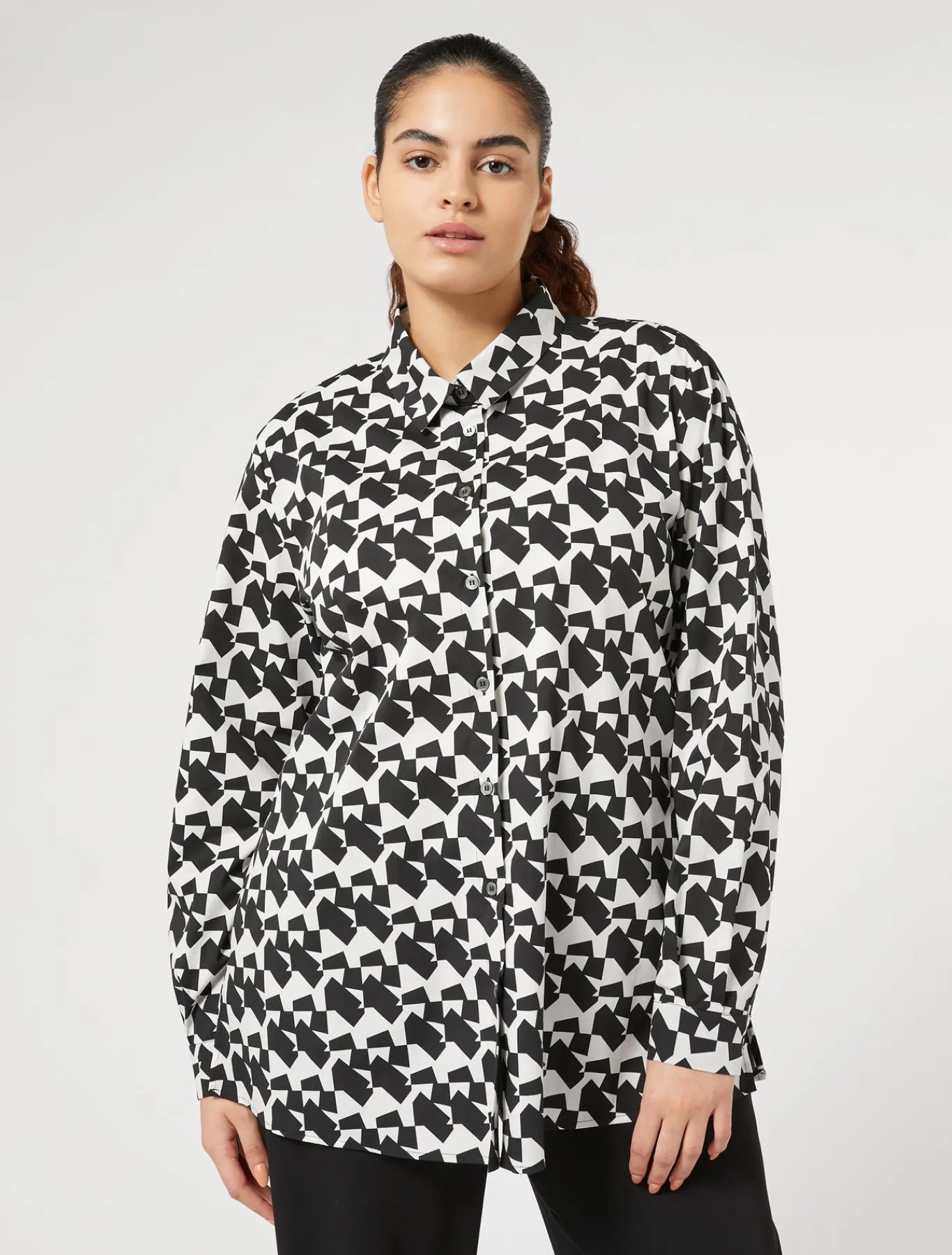 Marina Rinaldi Camicie & Bluse | Camicie & Bluse*Camicia in cotone stampato NERO