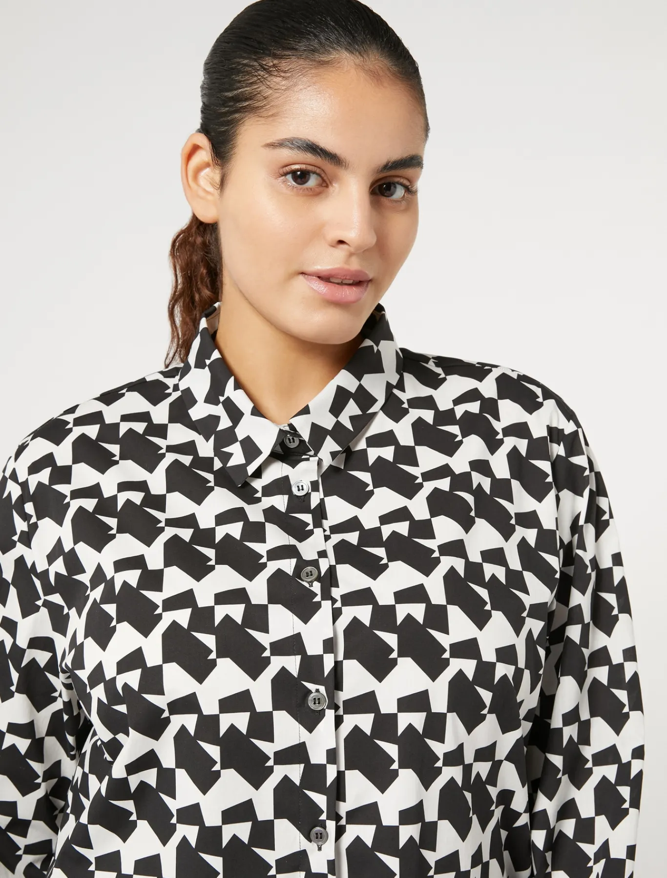 Marina Rinaldi Camicie & Bluse | Camicie & Bluse*Camicia in cotone stampato NERO