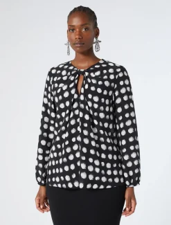 Marina Rinaldi Camicie & Bluse | Camicie & Bluse*Camicia in crêpe de Chine di seta NERO