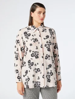 Marina Rinaldi Camicie & Bluse | Camicie & Bluse*Camicia in crêpe de Chine di seta ROSA