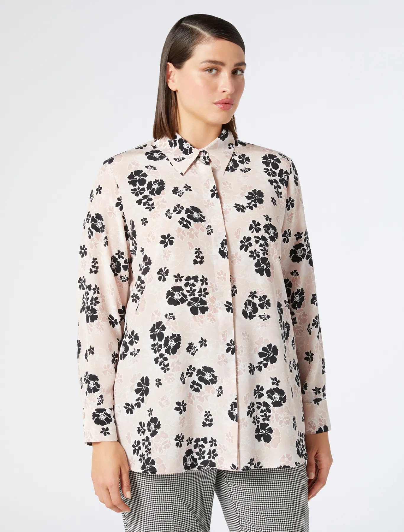 Marina Rinaldi Camicie & Bluse | Camicie & Bluse*Camicia in crêpe de Chine di seta ROSA