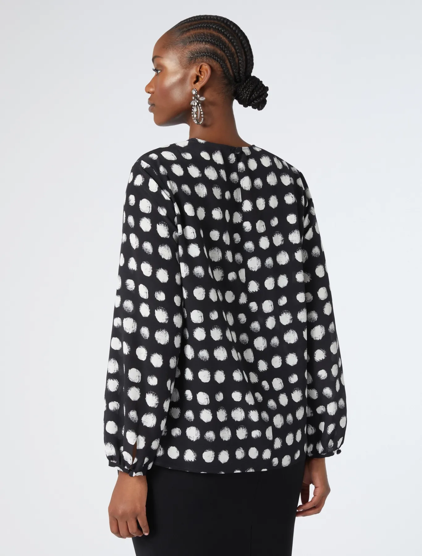 Marina Rinaldi Camicie & Bluse | Camicie & Bluse*Camicia in crêpe de Chine di seta NERO