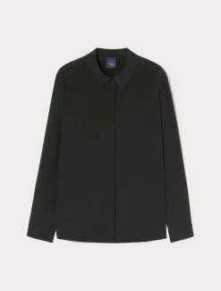 Marina Rinaldi Bluse | Camicie & Bluse*Camicia in crêpe de Chine di misto seta NERO