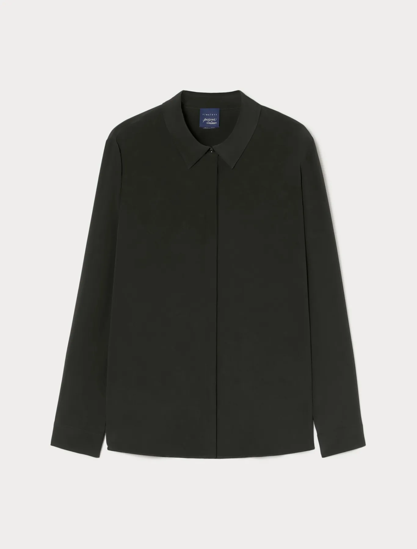 Marina Rinaldi Bluse | Camicie & Bluse*Camicia in crêpe de Chine di misto seta NERO