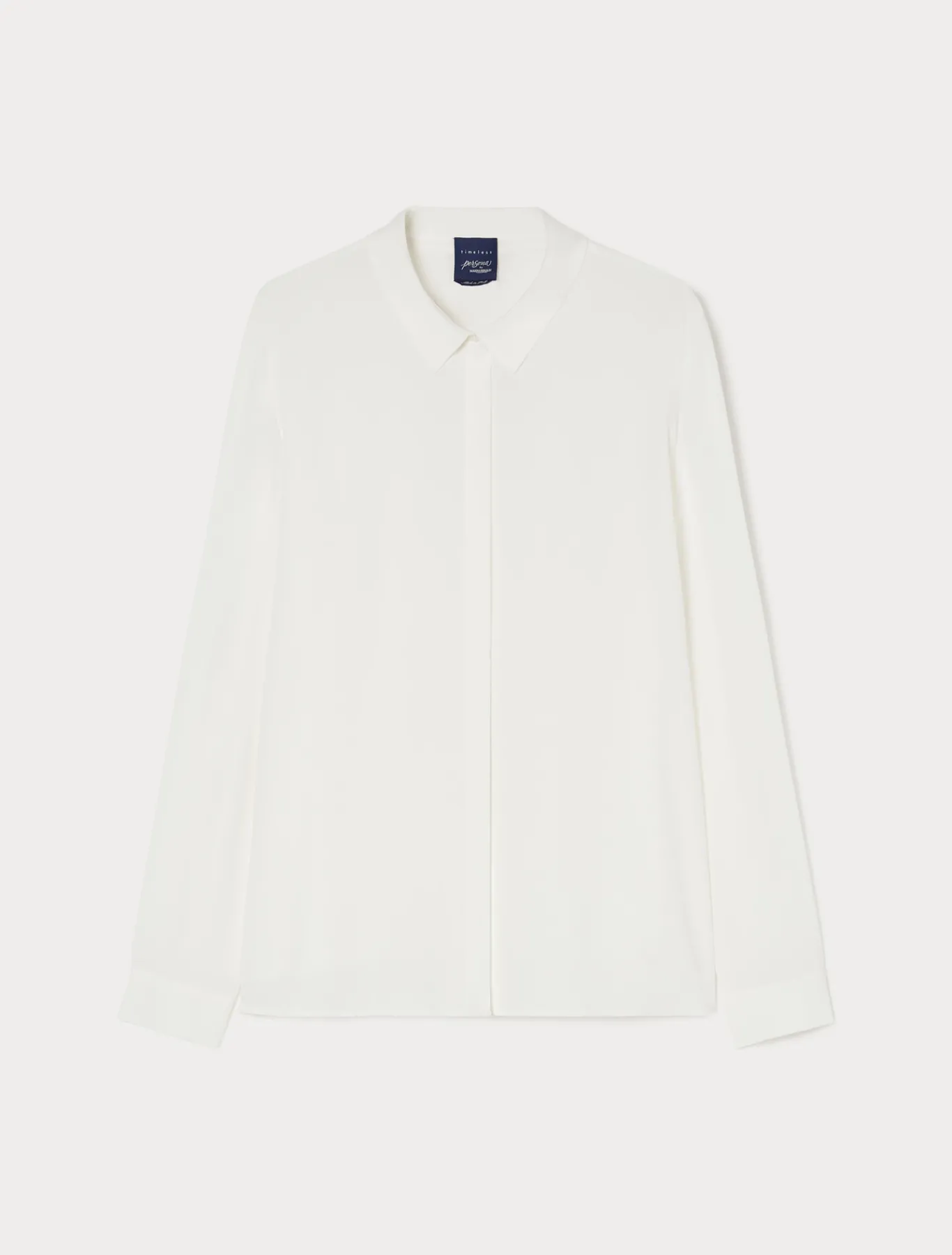 Marina Rinaldi Bluse | Selezione Elegante*Camicia in crêpe de Chine di misto seta BIANCO
