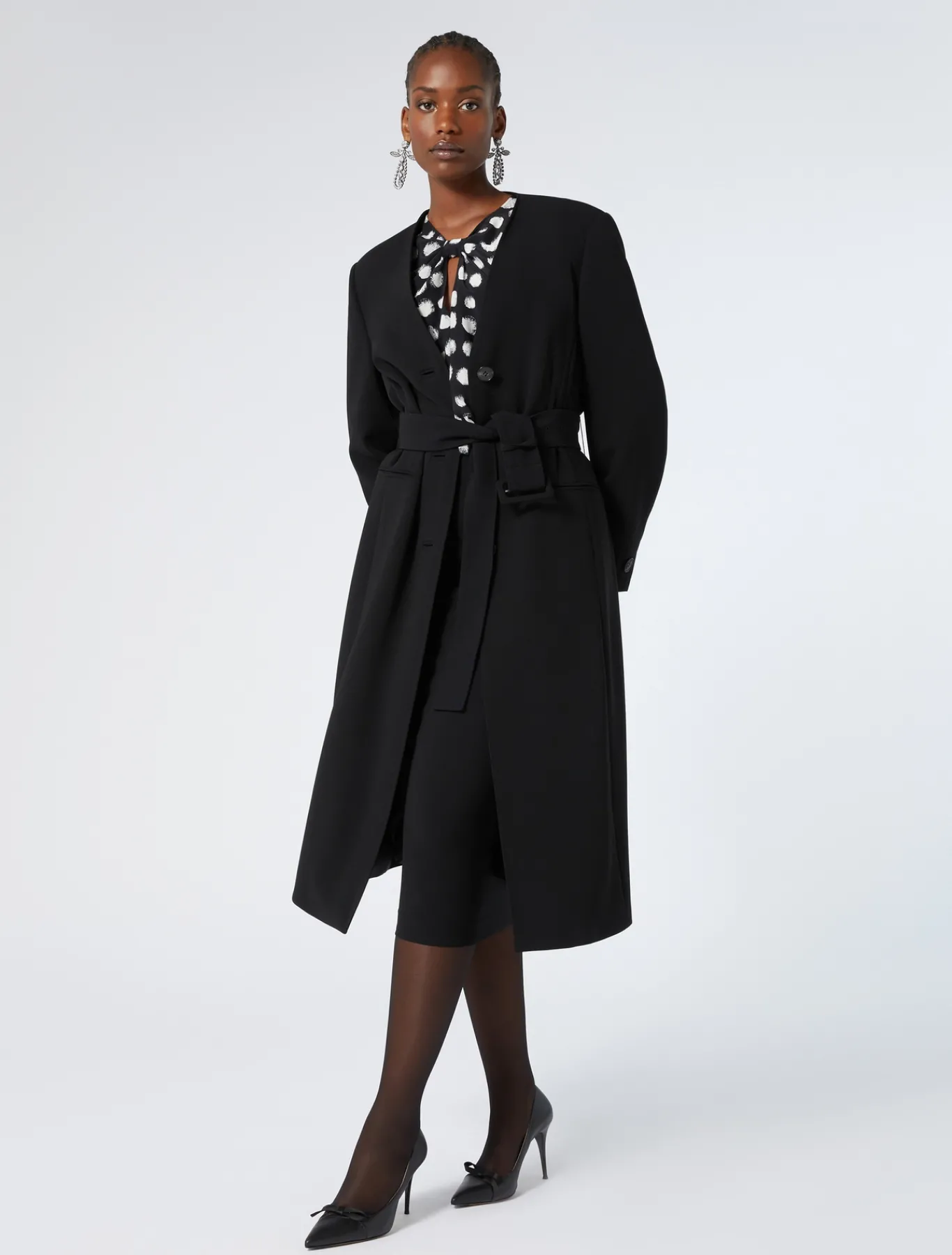Marina Rinaldi Camicie & Bluse | Camicie & Bluse*Camicia in crêpe de Chine di seta NERO