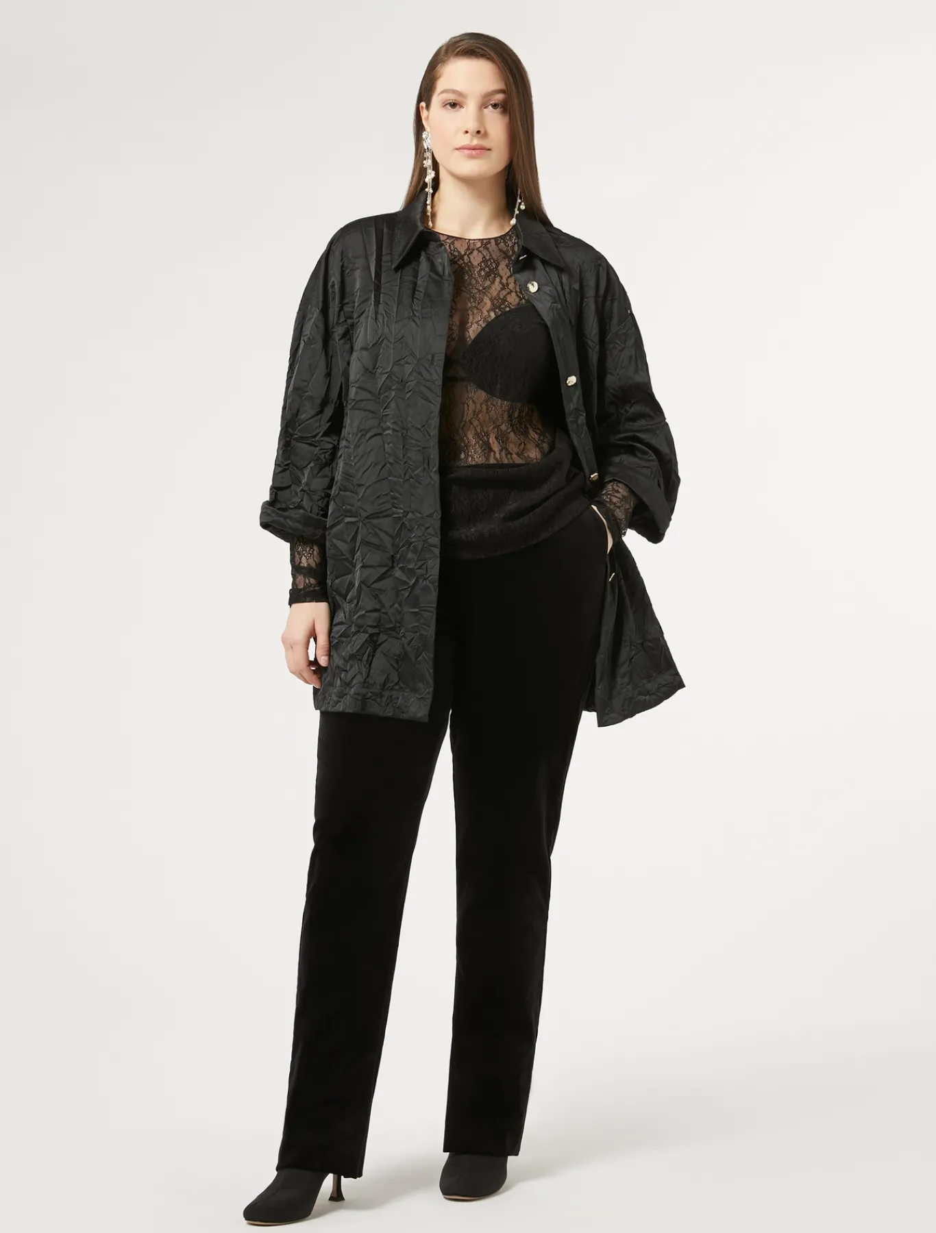 Marina Rinaldi Camicie & Bluse | Camicie & Bluse*Camicia in duchesse NERO