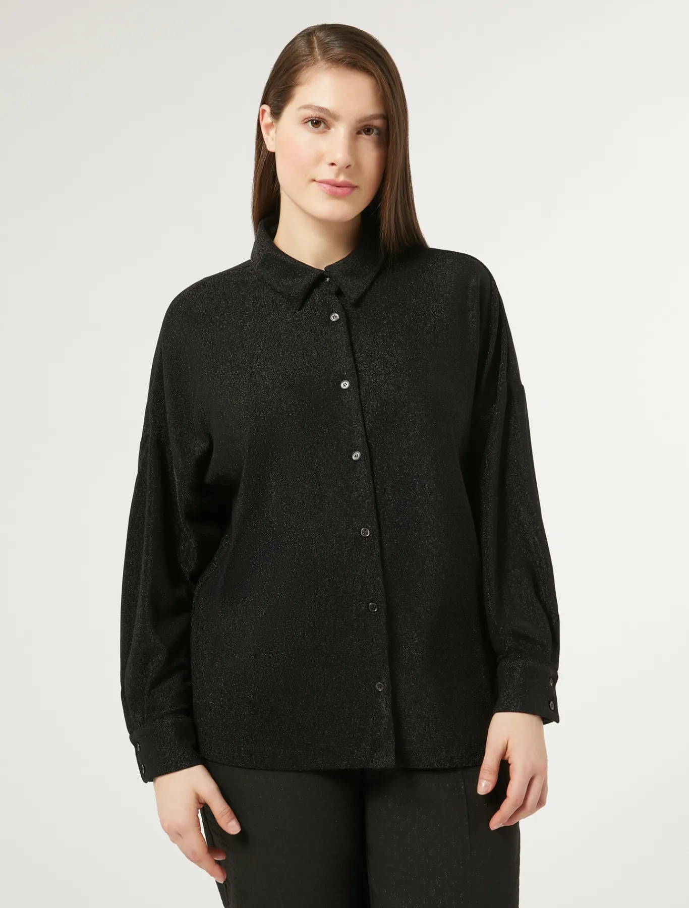 Marina Rinaldi Top & T-Shirt | Top & T-Shirt*Camicia in jersey NERO