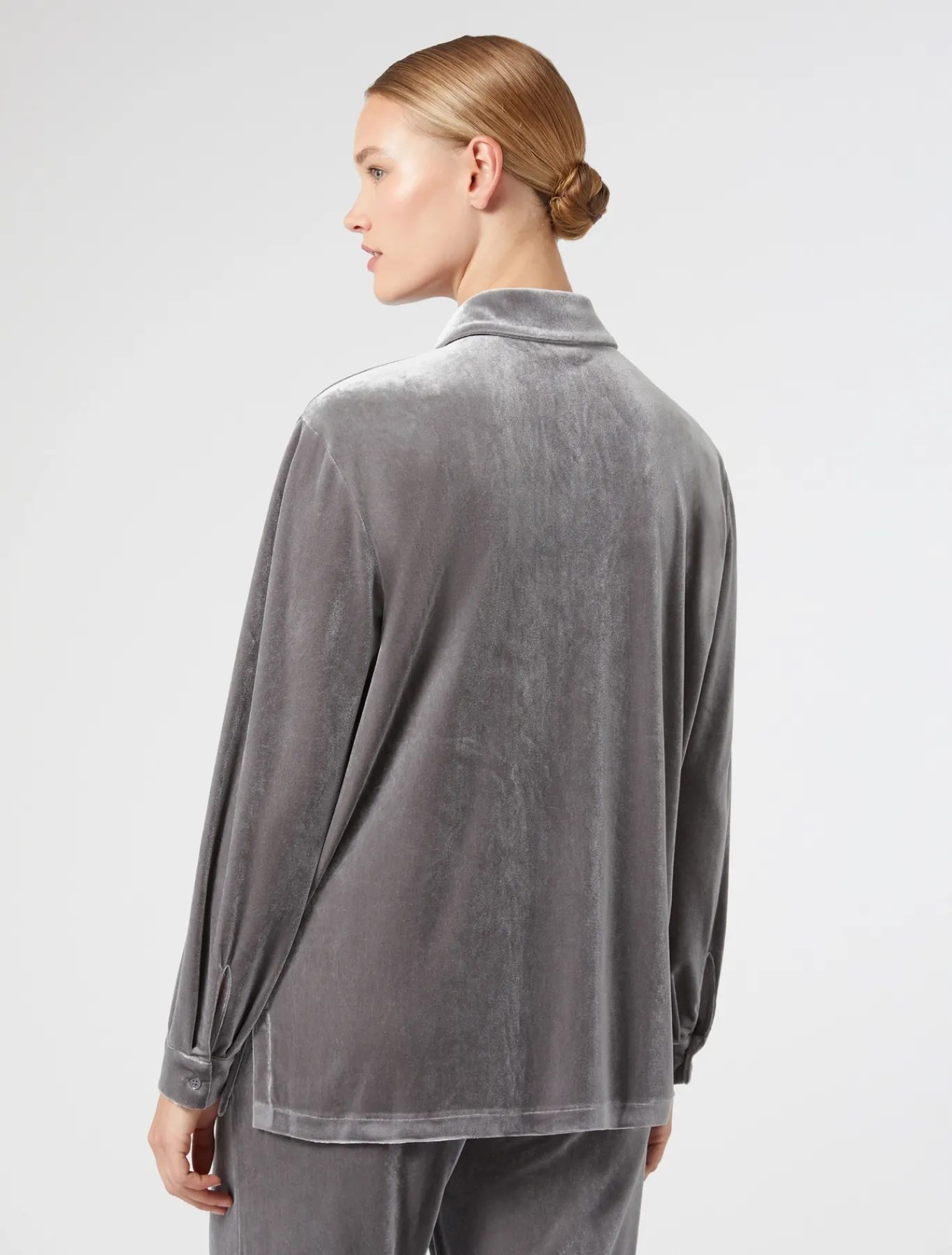 Marina Rinaldi Top & T-Shirt | Top & T-Shirt*Camicia in jersey di velluto GRIGIOSCURO