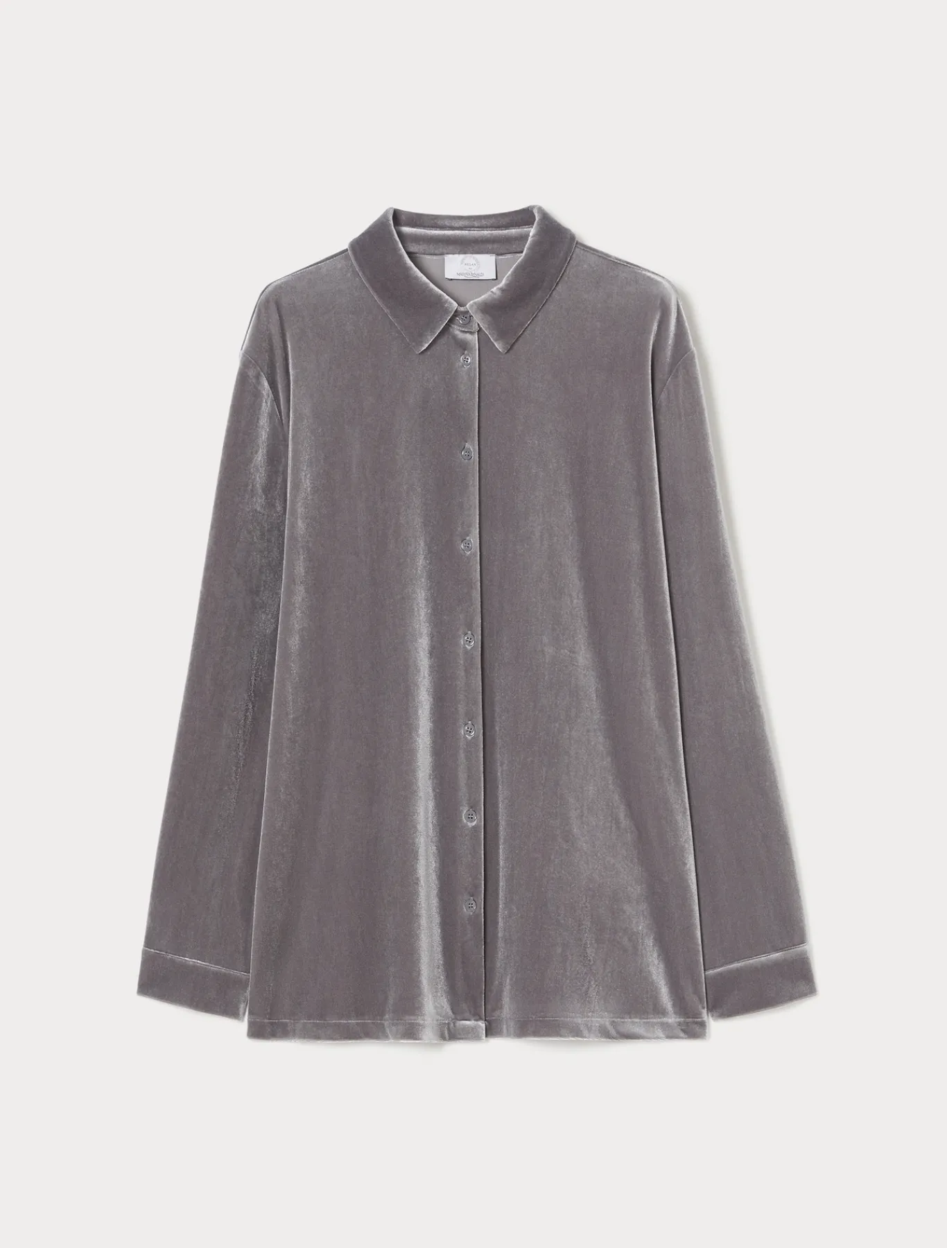 Marina Rinaldi Top & T-Shirt | Top & T-Shirt*Camicia in jersey di velluto GRIGIOSCURO