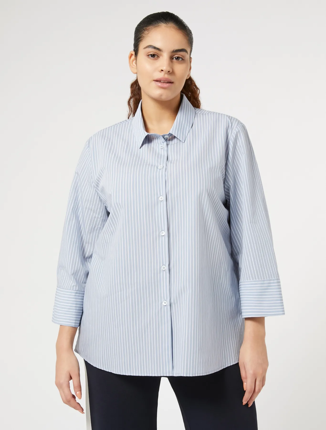 Marina Rinaldi Camicie & Bluse | Camicie & Bluse*Camicia in misto cotone tinto filo AVIO