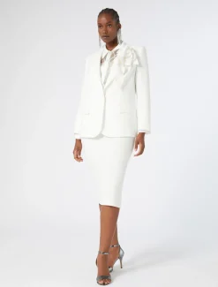 Marina Rinaldi Bluse | Collezione Elegante*Camicia in organza ricamata BIANCO