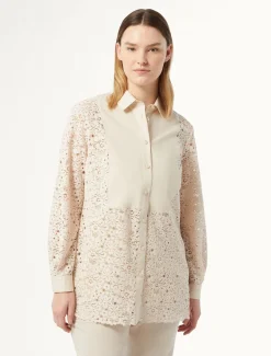 Marina Rinaldi Camicie & Bluse | Camicie & Bluse*Camicia in pizzo di ciniglia NATURALE