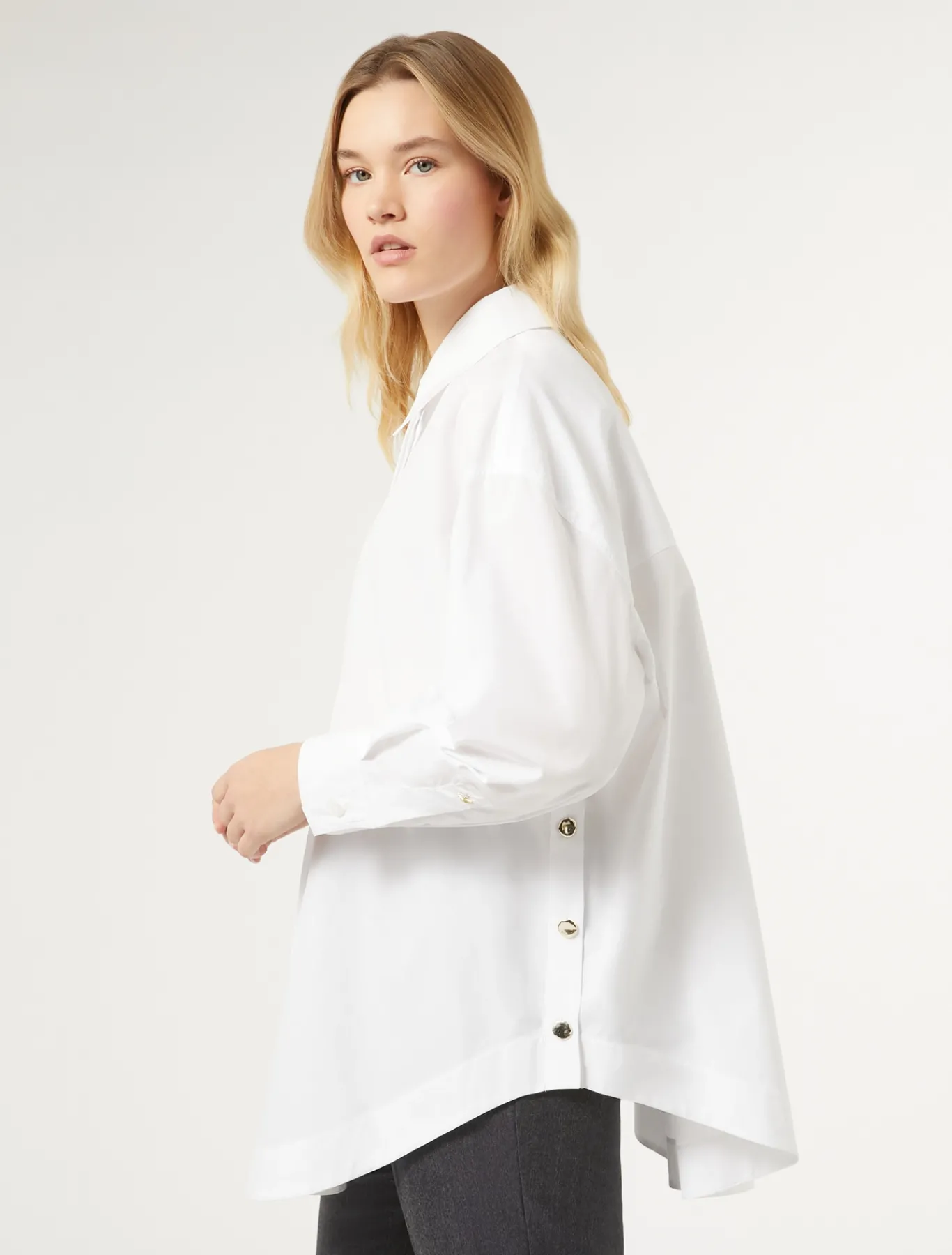 Marina Rinaldi Camicie & Bluse | Camicie & Bluse*Camicia in popeline BIANCOOTTICO