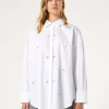Marina Rinaldi Camicie & Bluse | Camicie & Bluse*Camicia in popeline con ricamo BIANCOOTTICO