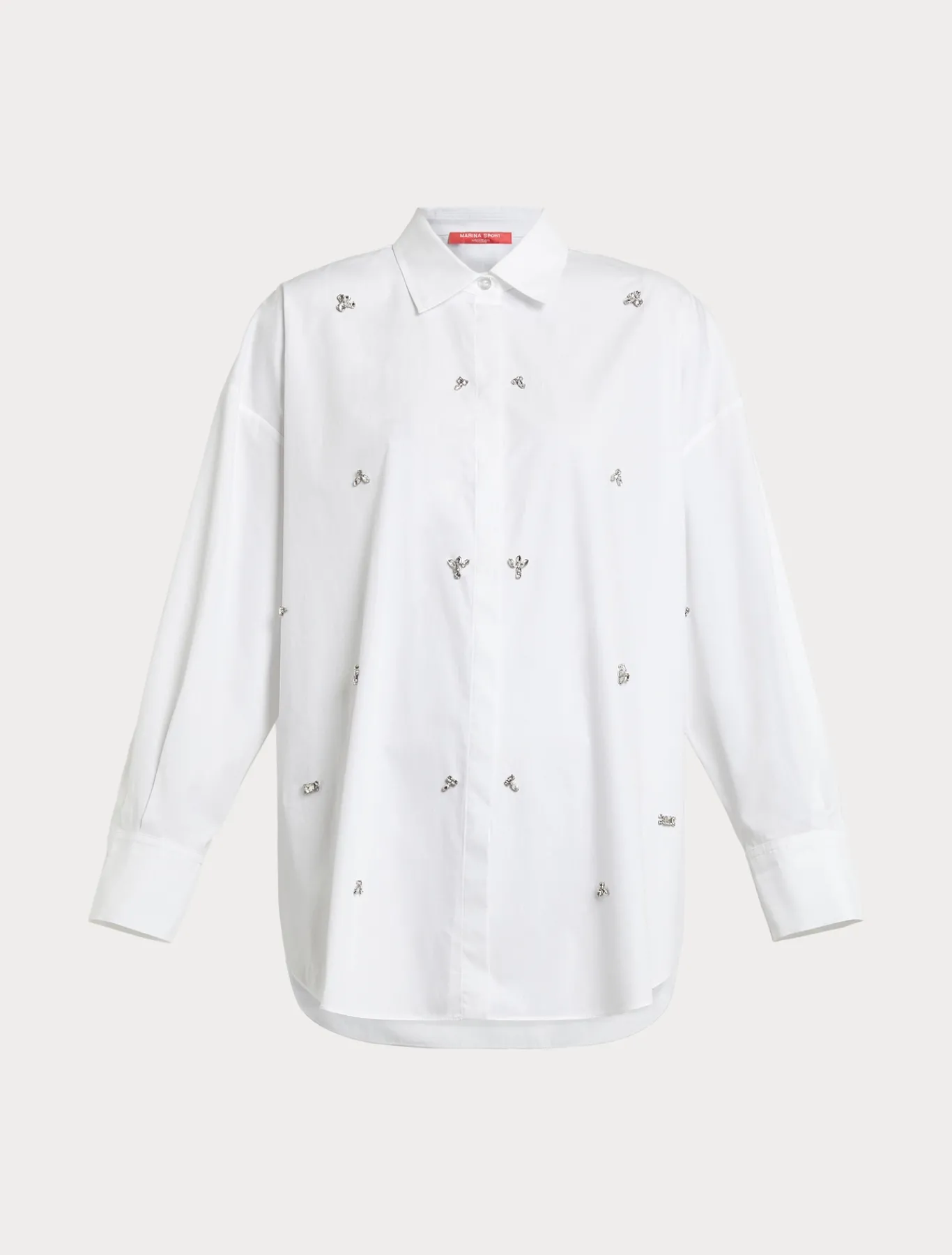 Marina Rinaldi Camicie & Bluse | Camicie & Bluse*Camicia in popeline con ricamo BIANCOOTTICO