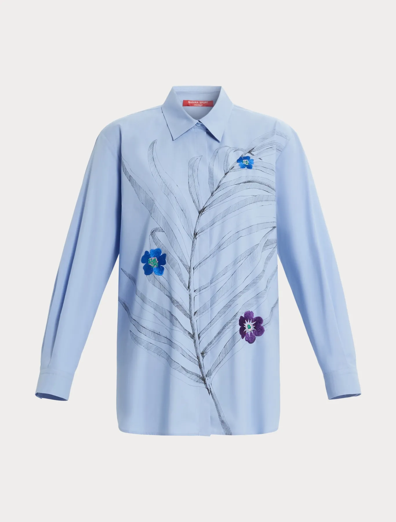 Marina Rinaldi Camicie & Bluse | Camicie & Bluse*Camicia in popeline con ricamo CIELO