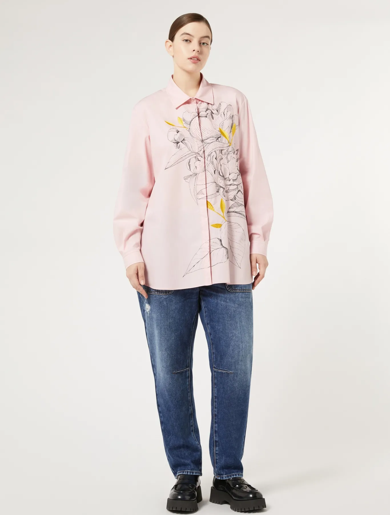 Marina Rinaldi Camicie & Bluse | Camicie & Bluse*Camicia in popeline con ricamo ROSA